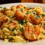 One-Pot Lemon Garlic Shrimp and Orzo