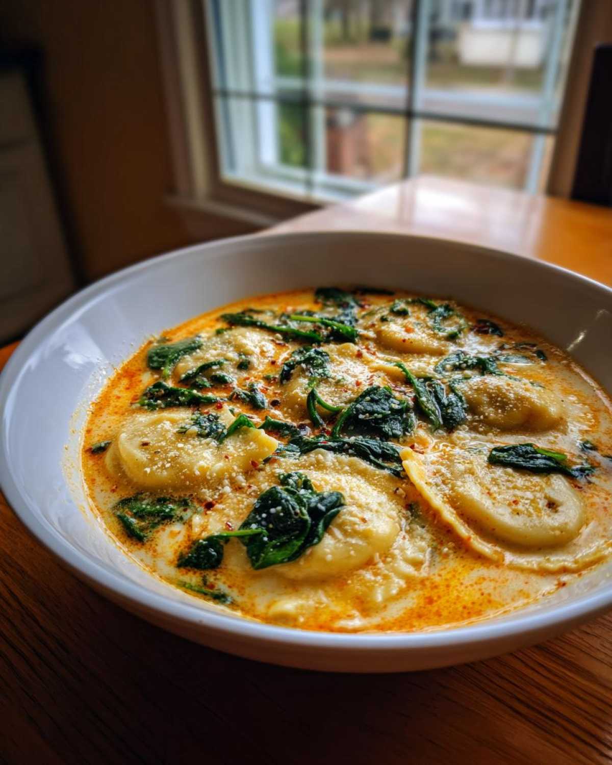 One-Pot Spinach and Cheese Ravioli Soup - detail 2