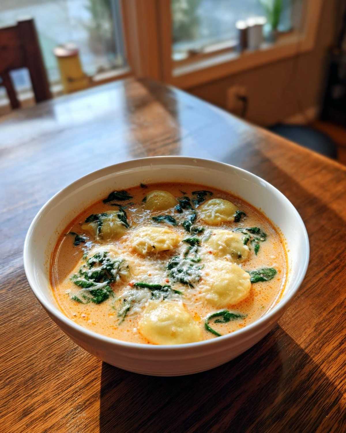 One-Pot Spinach and Cheese Ravioli Soup - detail 3