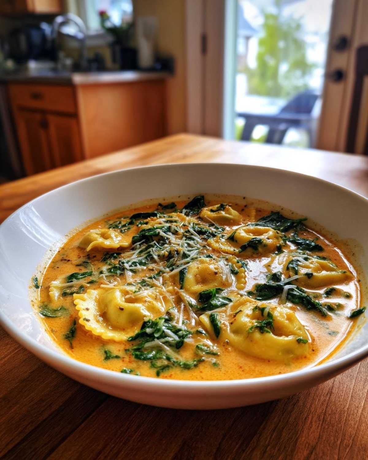 One-Pot Spinach and Cheese Ravioli Soup - detail 4