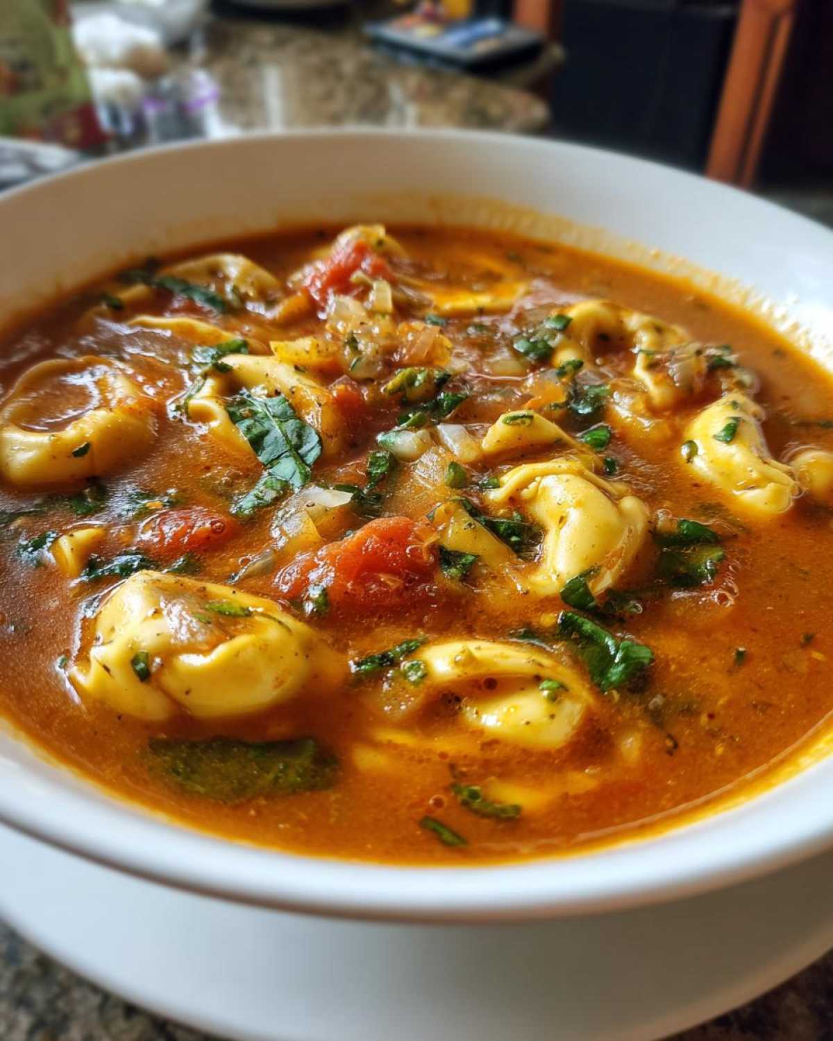 One-Pot Tomato Basil Tortellini Soup - detail 3