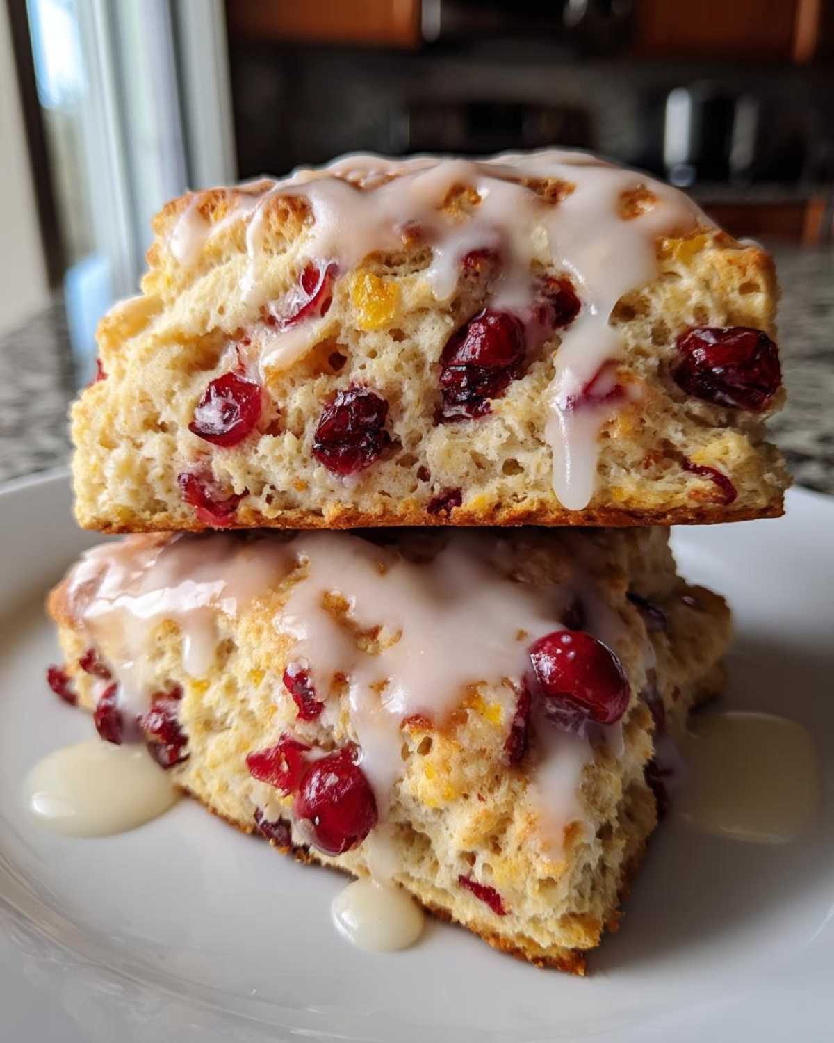 Orange Cranberry Scones with Glaze - detail 1