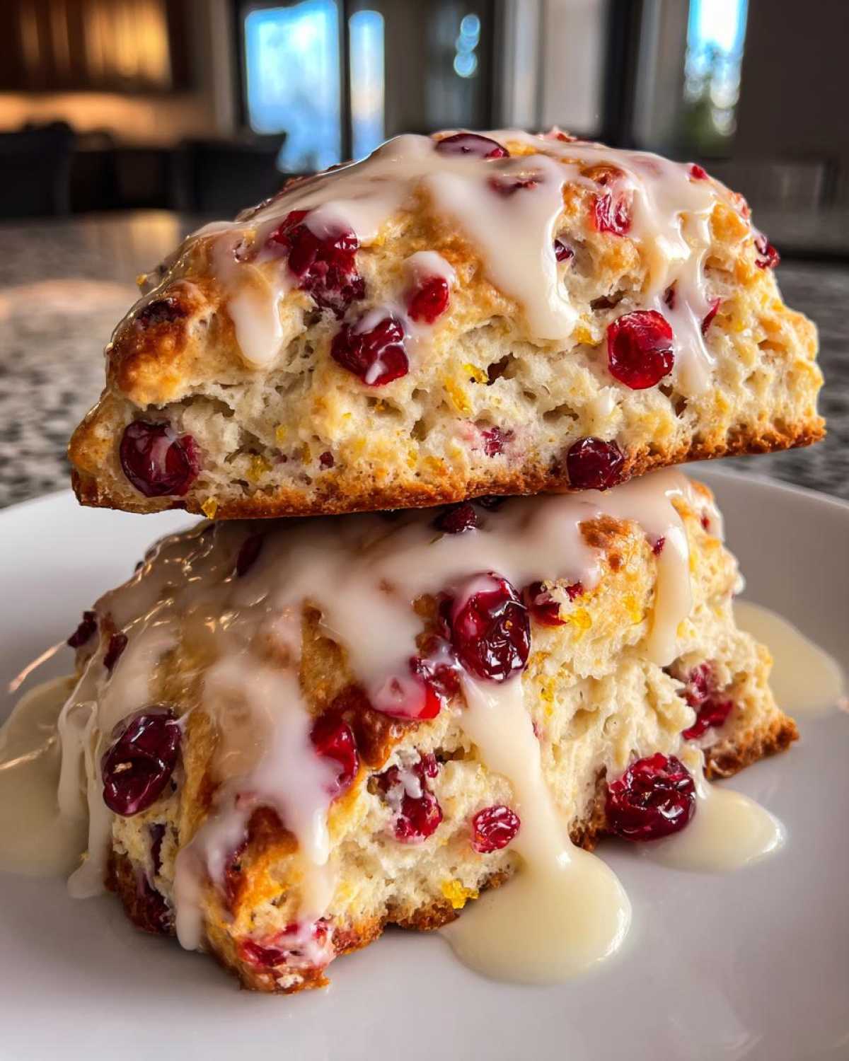 Orange Cranberry Scones with Glaze - detail 2