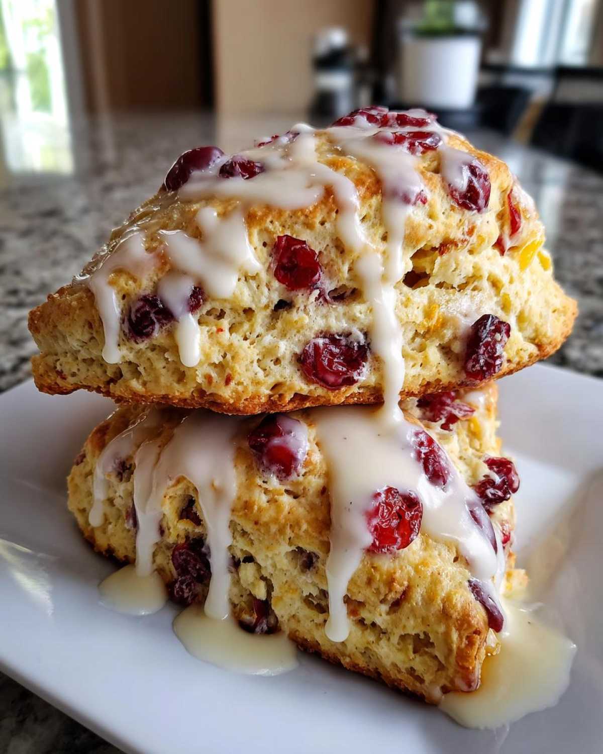 Orange Cranberry Scones with Glaze - detail 3