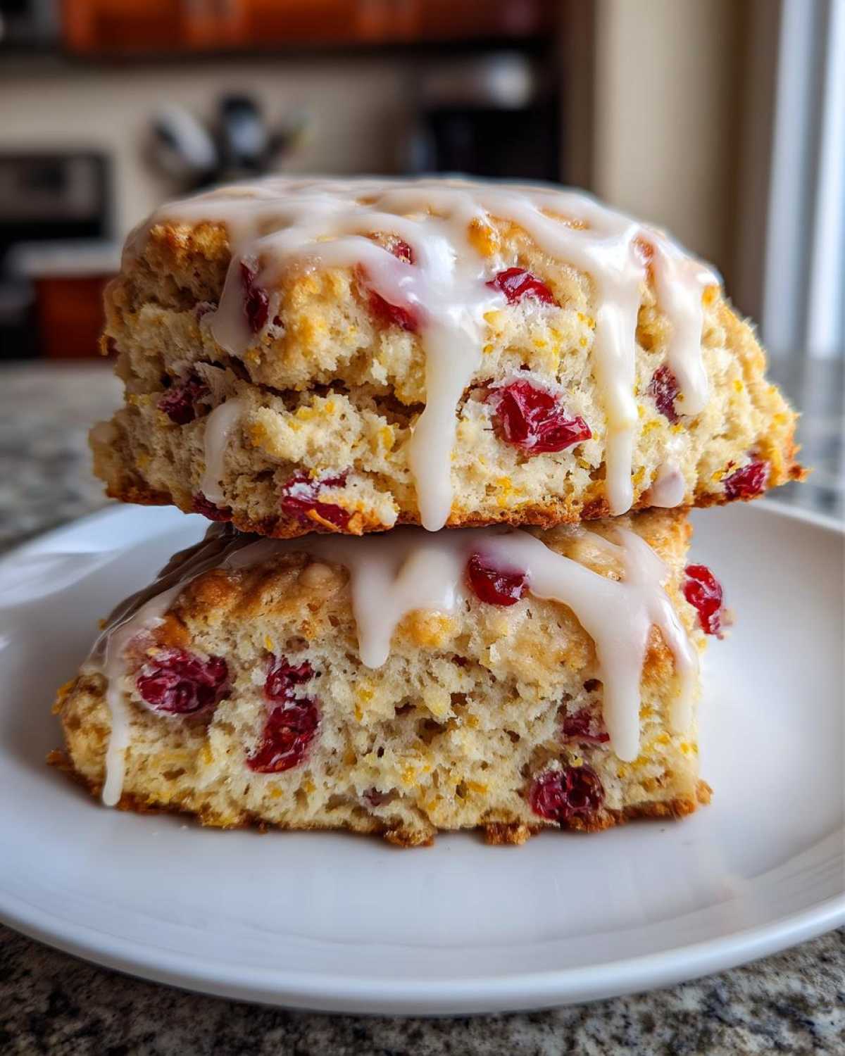 Orange Cranberry Scones with Glaze - detail 4