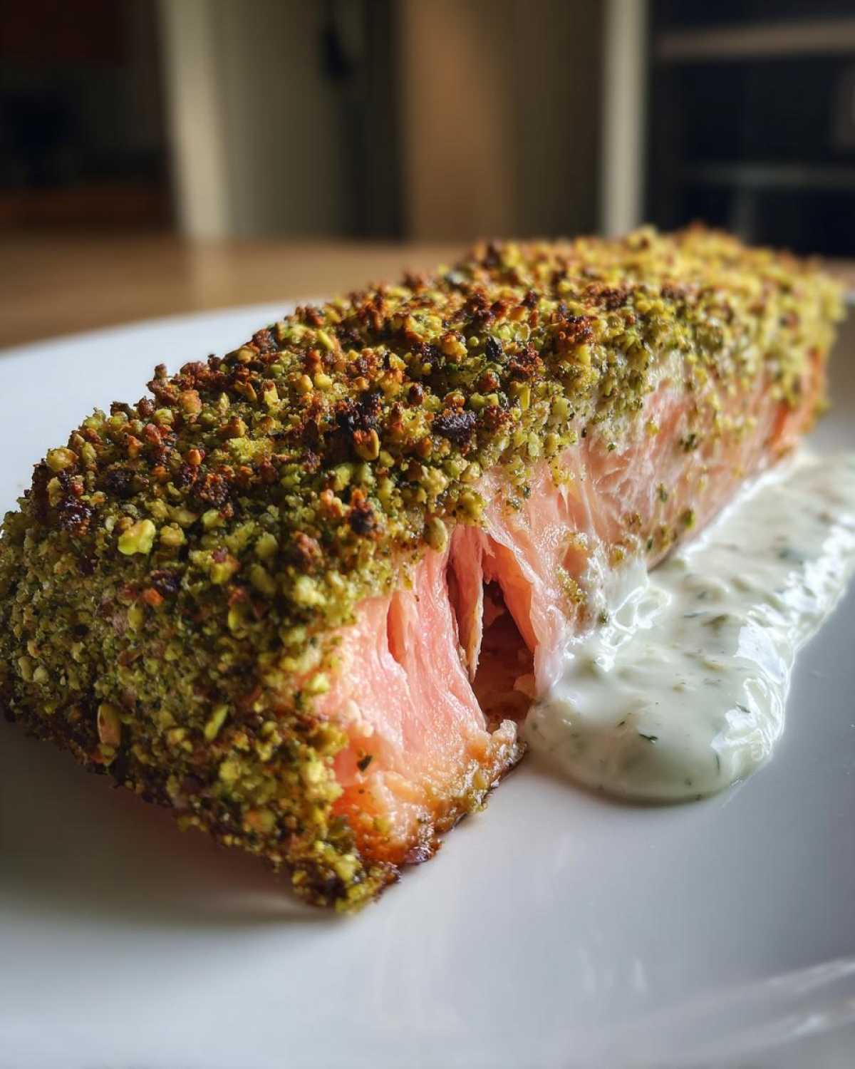Pistachio-Crusted Salmon with Dill Sauce - detail 4