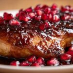 Pomegranate Bourbon Glazed Chicken