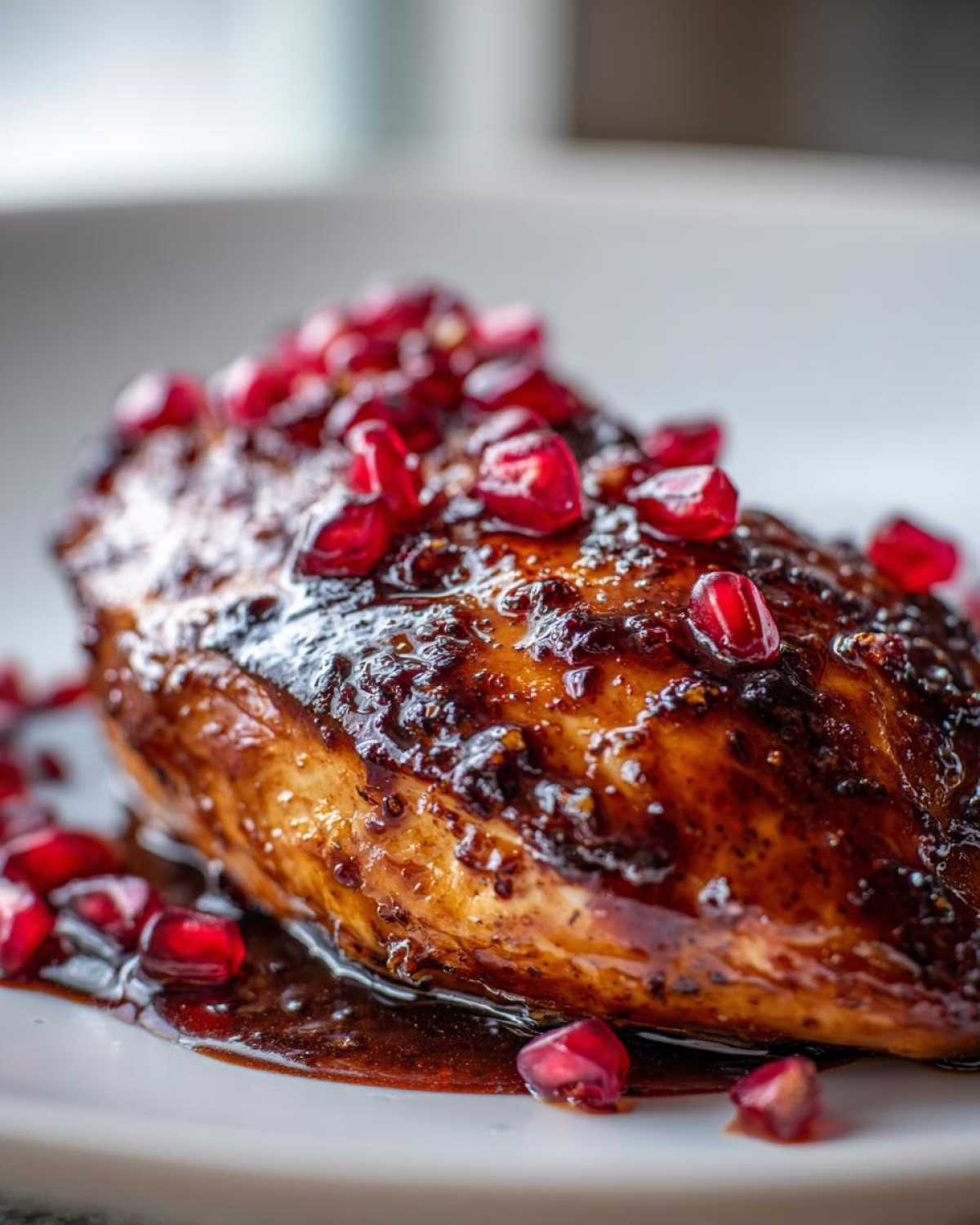 Pomegranate Bourbon Glazed Chicken - detail 4