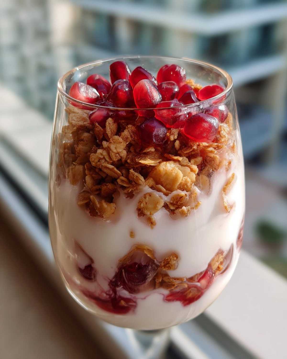 Pomegranate Yogurt Parfait with Granola - detail 1