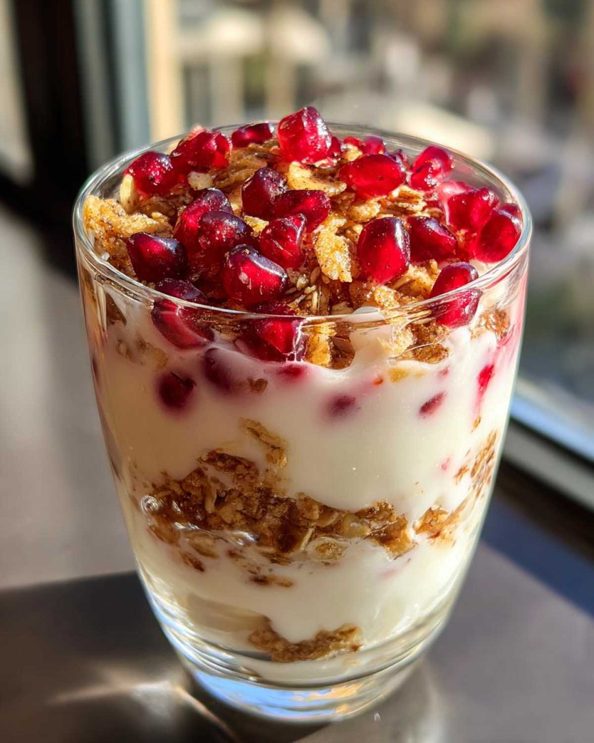 Pomegranate Yogurt Parfait with Granola - detail 3