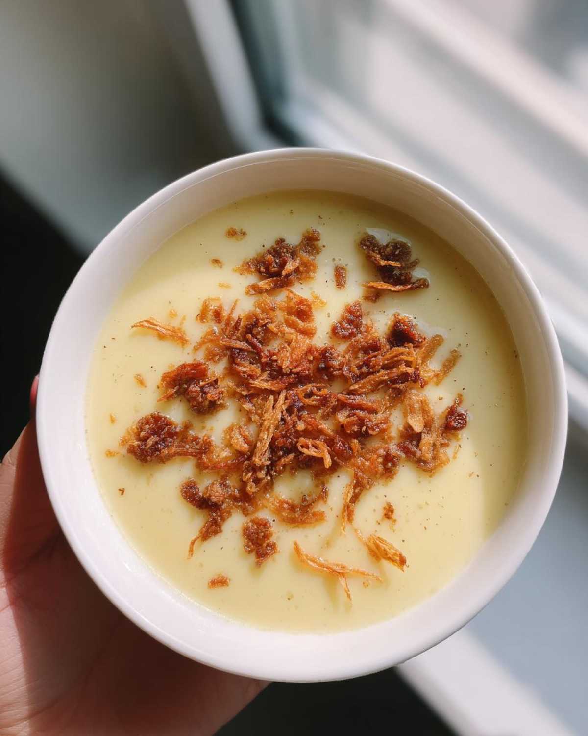 Potato Leek Soup with Crispy Shallots - detail 4