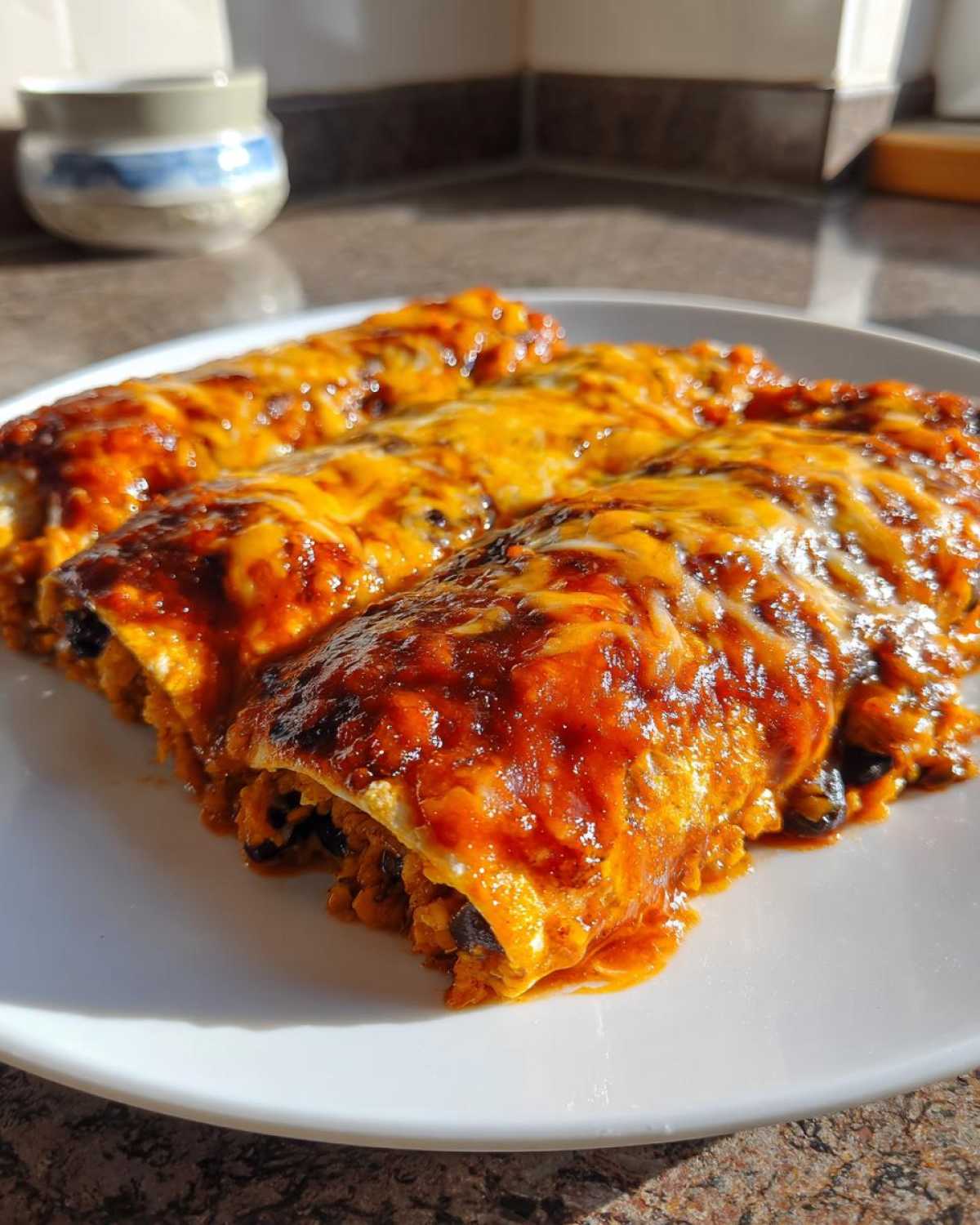 Pumpkin and Black Bean Enchiladas - detail 1