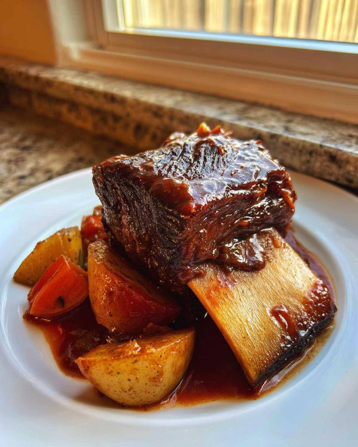 Red Wine Braised Short Ribs with Root Vegetables - detail 2