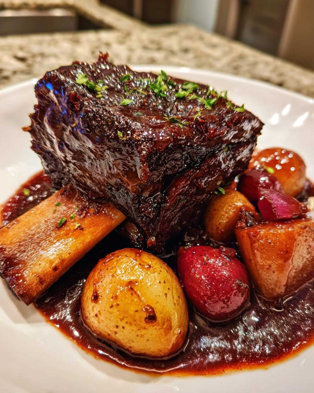 Red Wine Braised Short Ribs with Root Vegetables - detail 4