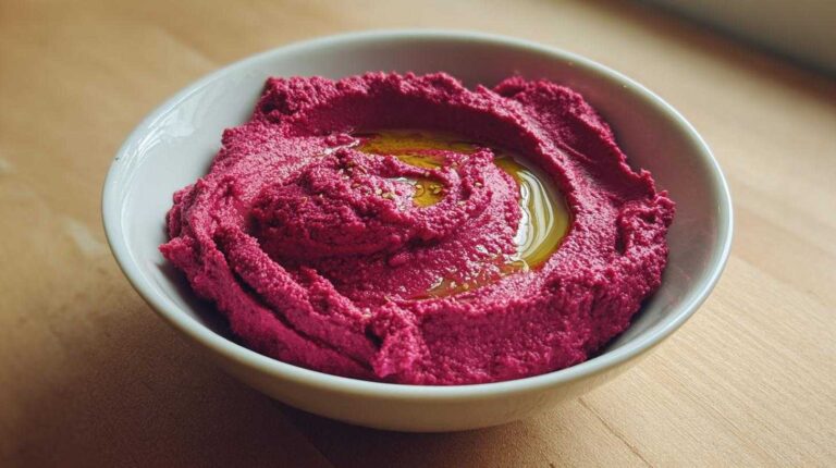Roasted Beet Hummus with Tahini