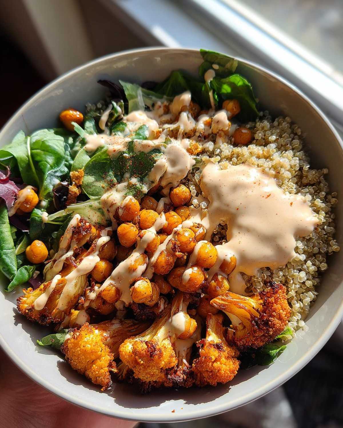 Roasted Cauliflower and Chickpea Buddha Bowl - detail 3
