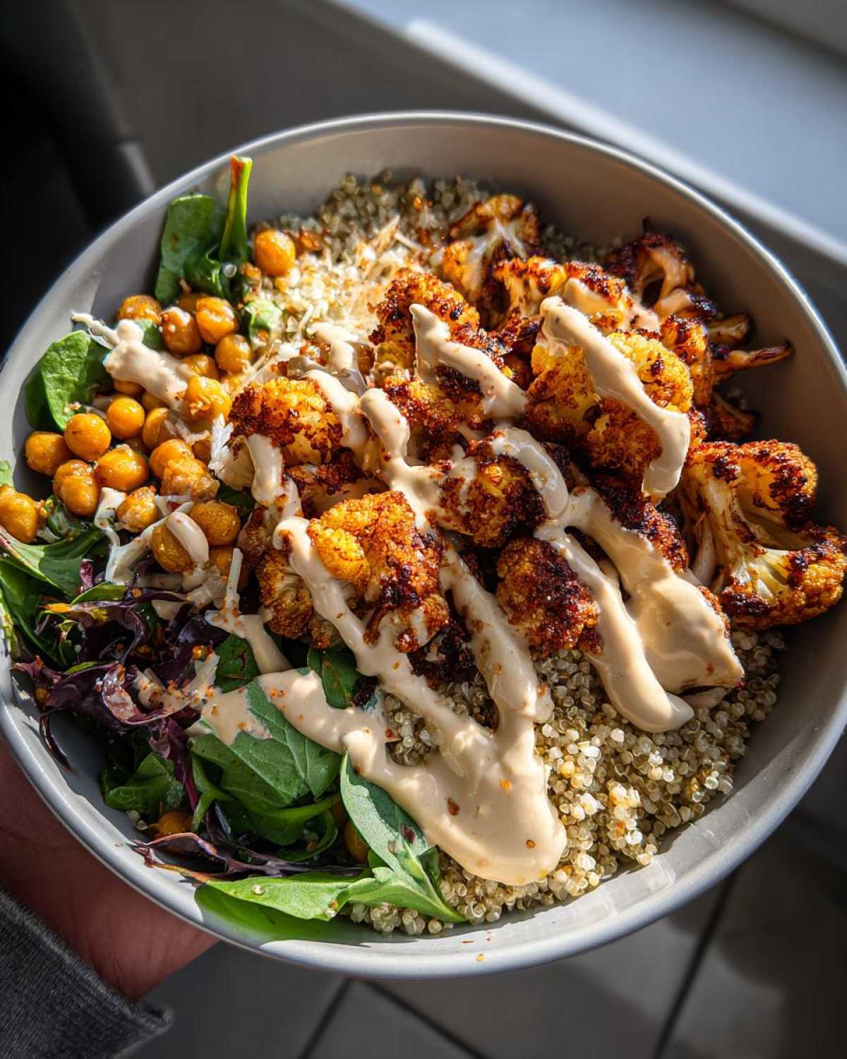 Roasted Cauliflower and Chickpea Buddha Bowl - detail 4
