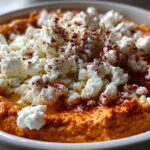 Roasted Red Pepper Hummus with Feta