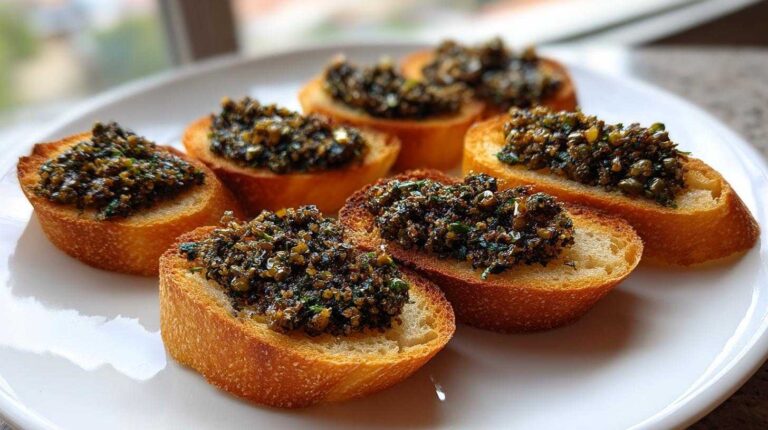 Rosemary Olive Tapenade Crostini