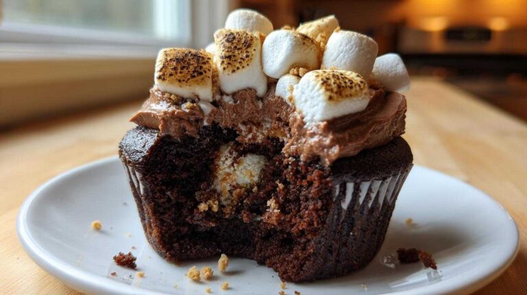 S'Mores Hot Chocolate Cupcakes