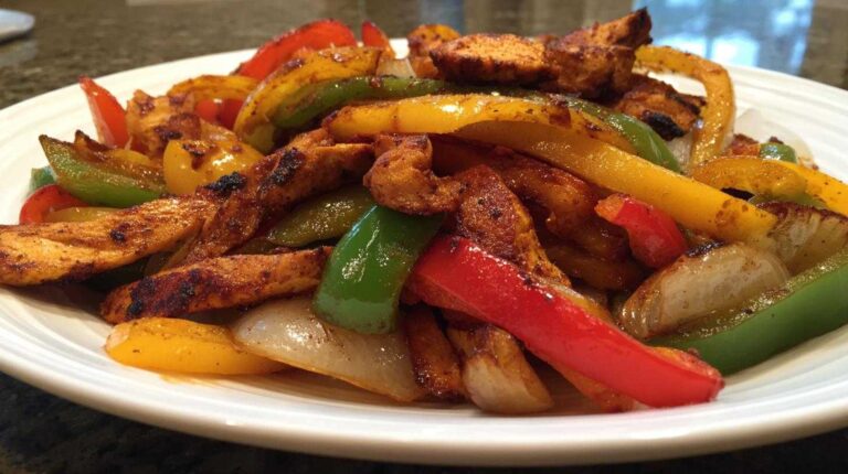 Sheet Pan Chicken Fajitas with Peppers
