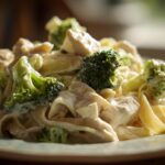 Skinny Chicken Alfredo with Broccoli