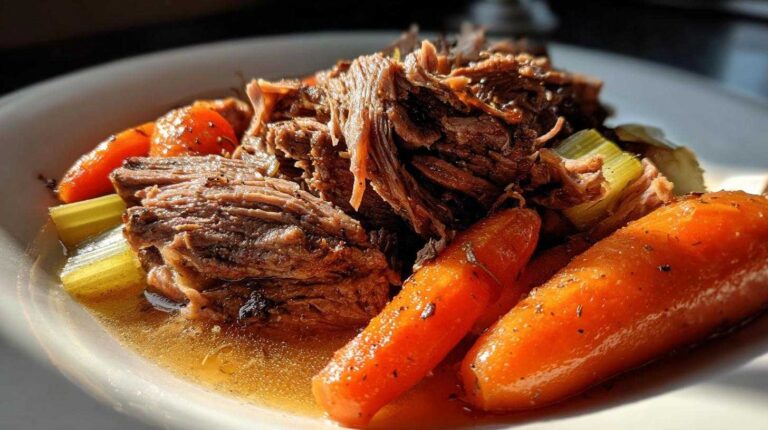 Slow Cooker Garlic Herb Pot Roast