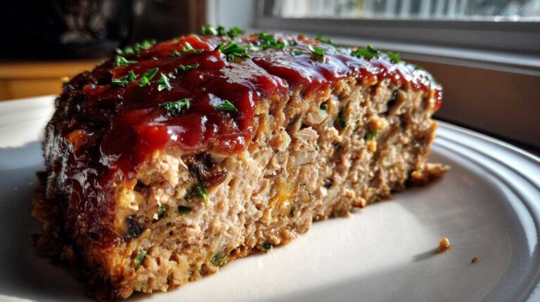 Slow Cooker Turkey Meatloaf with Mushrooms