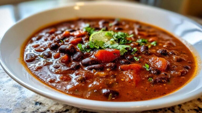 Spicy Black Bean Chili with Lime