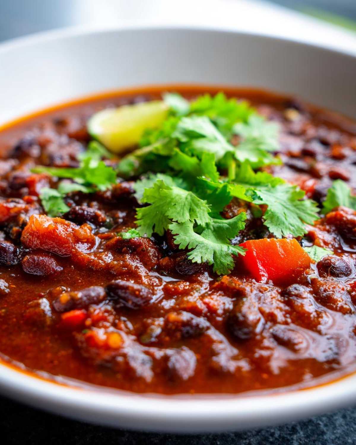 Spicy Black Bean Chili with Lime - detail 2