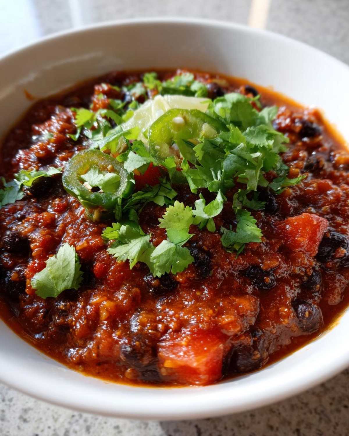 Spicy Black Bean Chili with Lime - detail 4