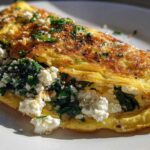 Spinach and Feta Stuffing Omelette