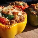 Turkey and Veggie Stuffed Bell Peppers