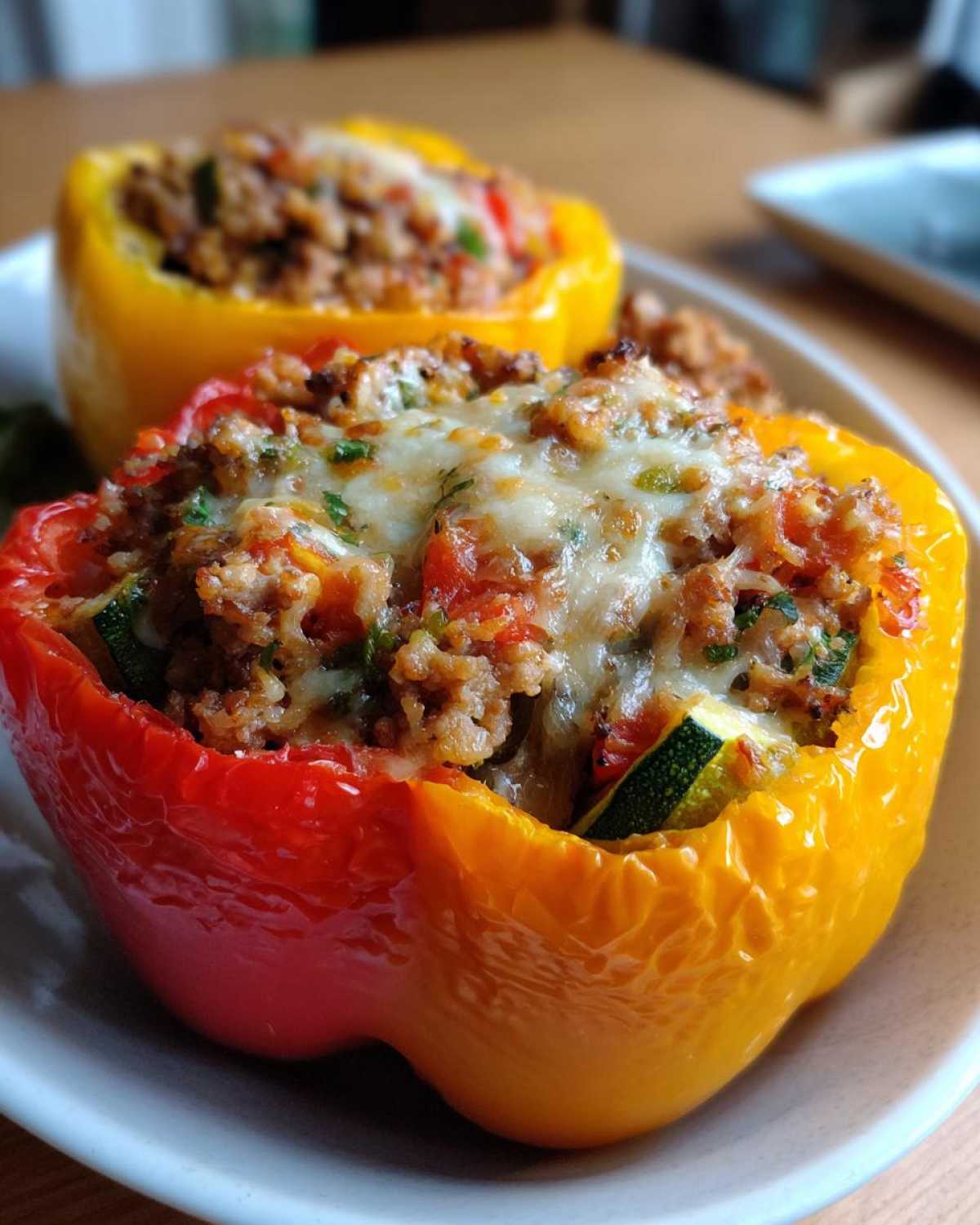 Turkey and Veggie Stuffed Bell Peppers - detail 2