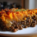 Vegan Lentil Shepherd's Pie with Sweet Potato
