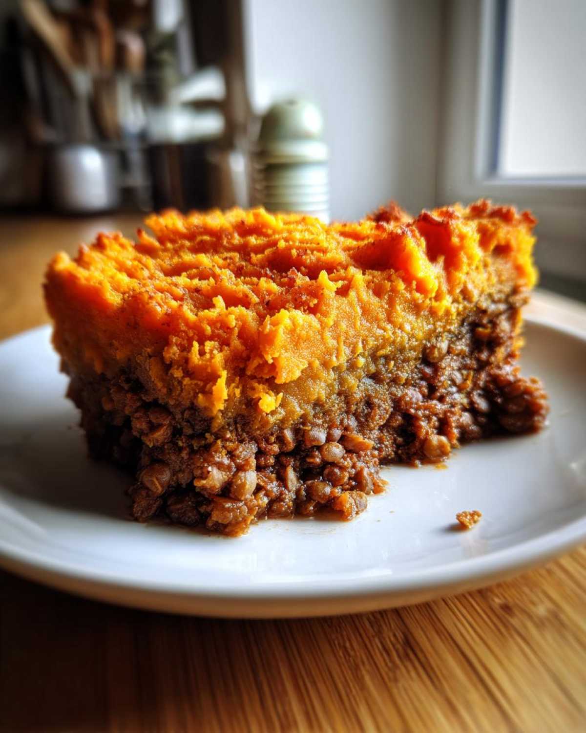 Vegan Lentil Shepherd's Pie with Sweet Potato - detail 3