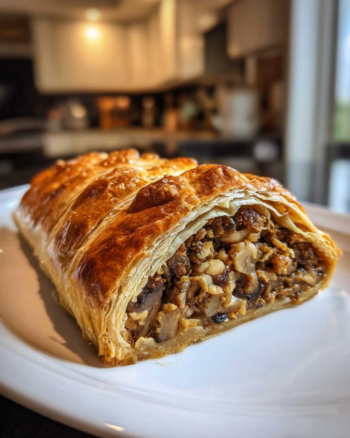 Vegan Mushroom Walnut Wellington - detail 2