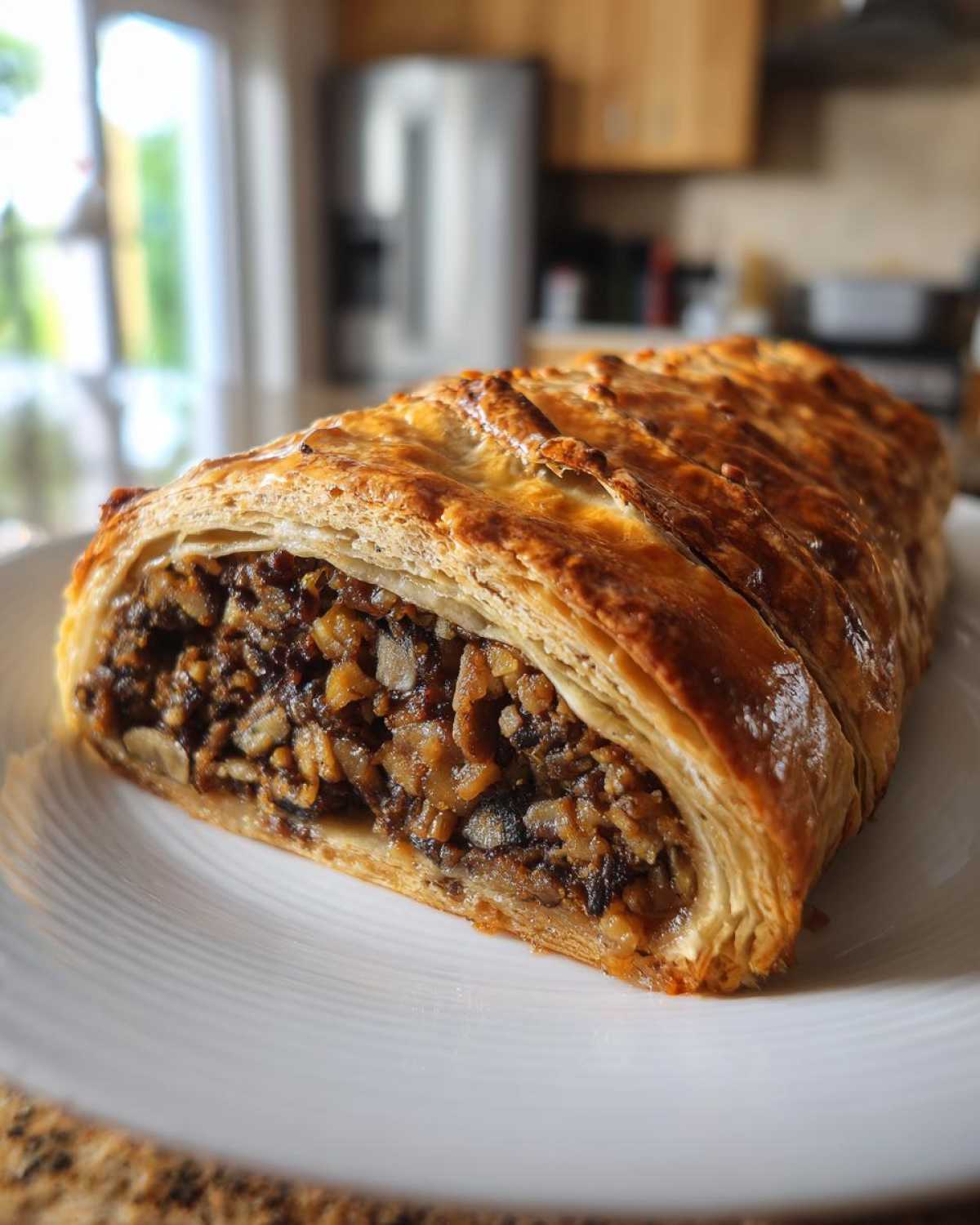 Vegan Mushroom Walnut Wellington - detail 3