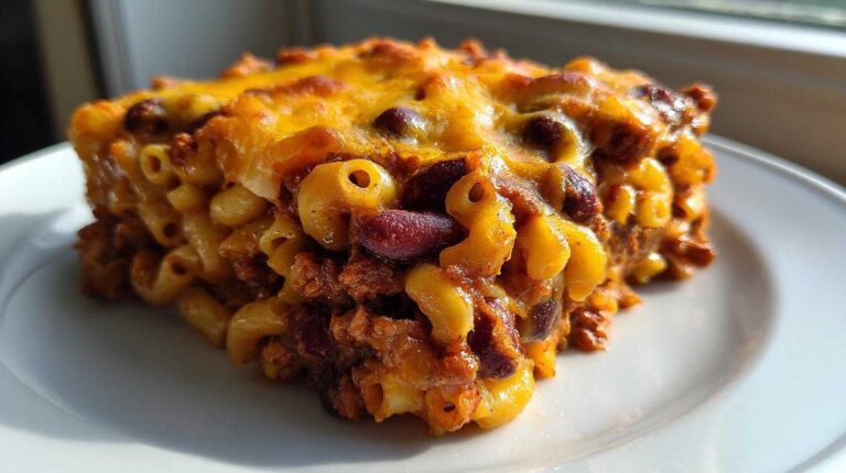 Vegetarian Chili Macaroni Casserole