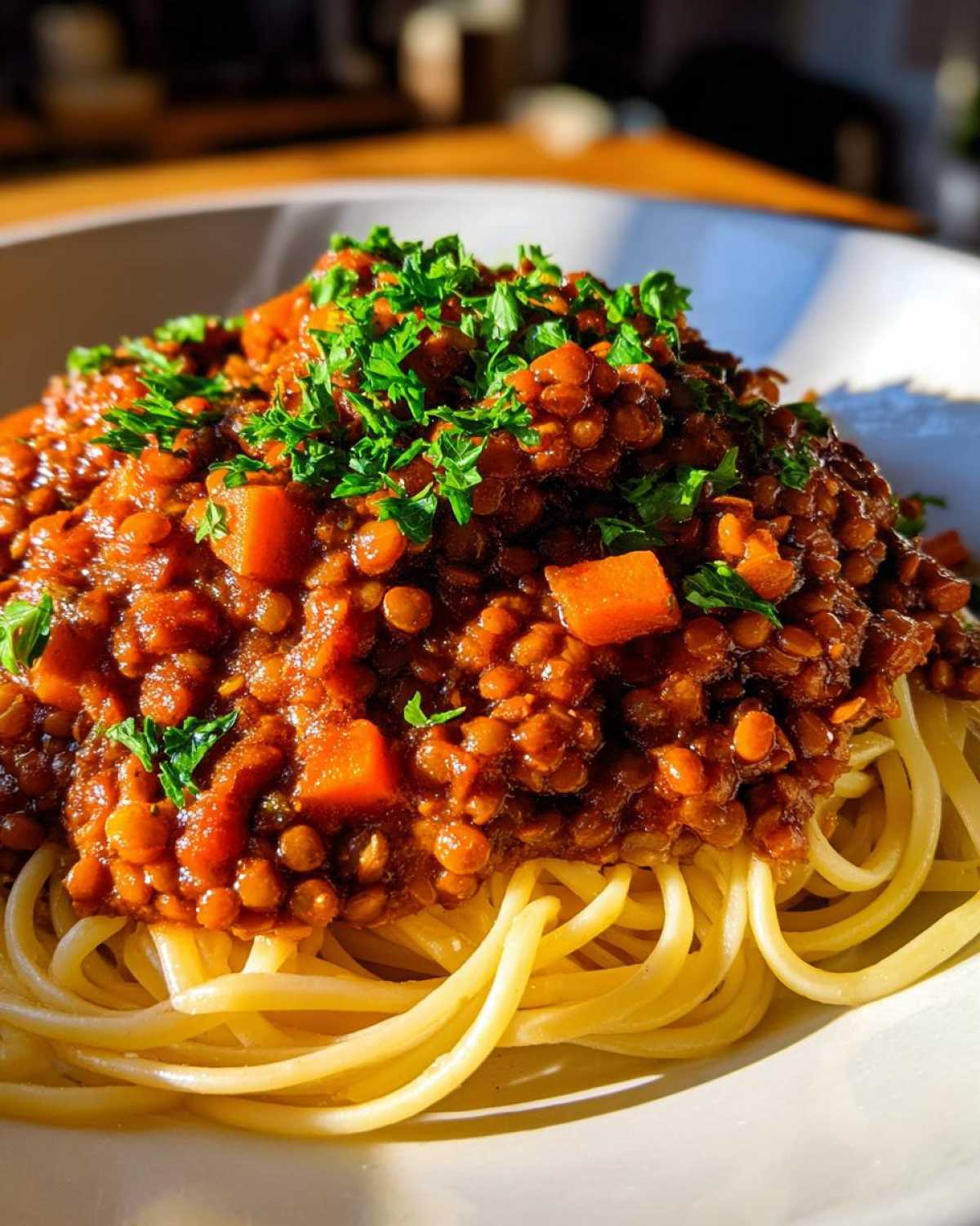 Vegetarian Red Lentil Bolognese - detail 1