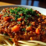 Vegetarian Red Lentil Bolognese