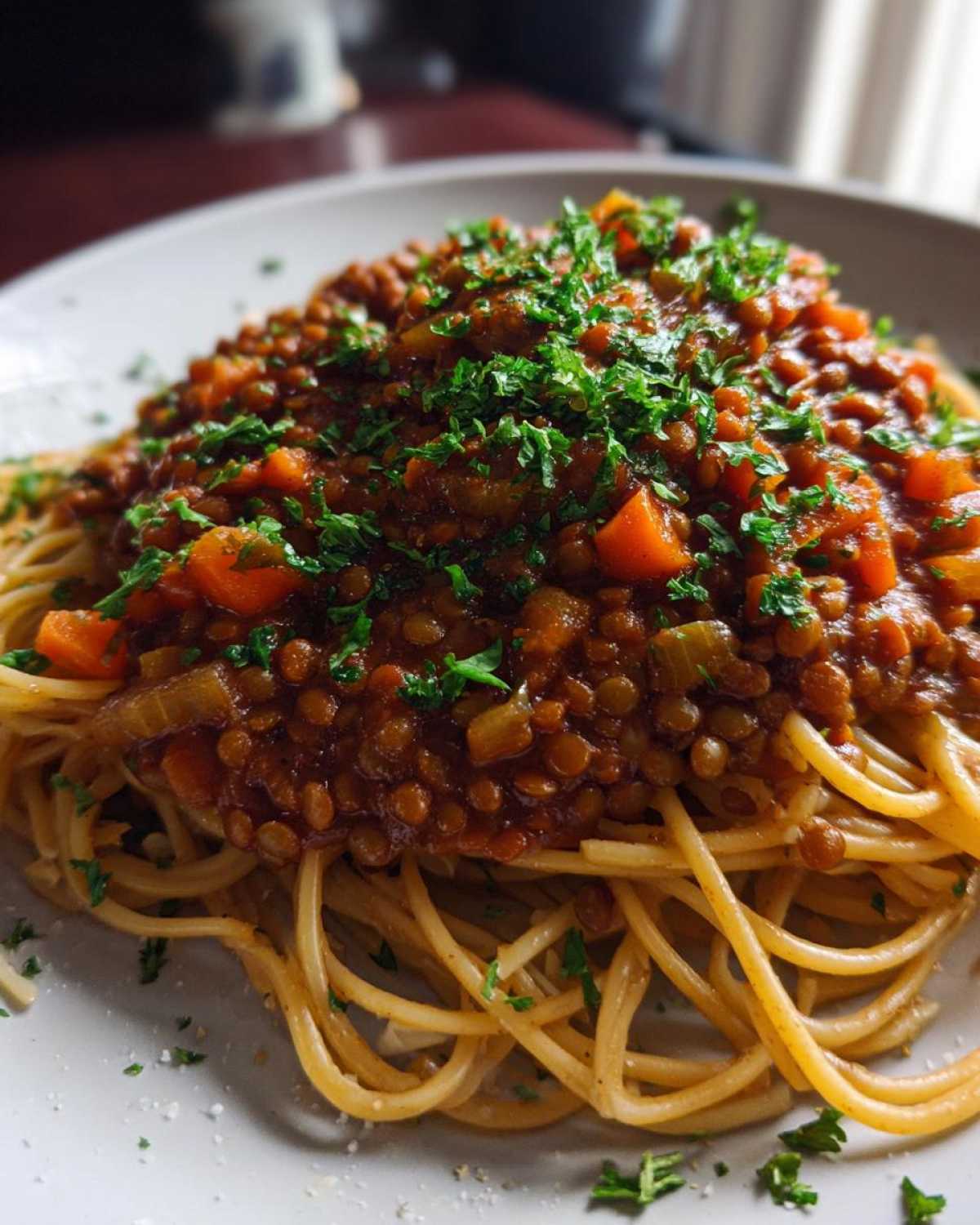 Vegetarian Red Lentil Bolognese - detail 4