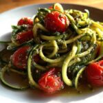Zucchini Noodles with Pesto and Cherry Tomatoes